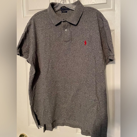 Polo Ralph Lauren short sleeve polo shirt, charcoal gray, custom fit XL - Picture 2 of 4